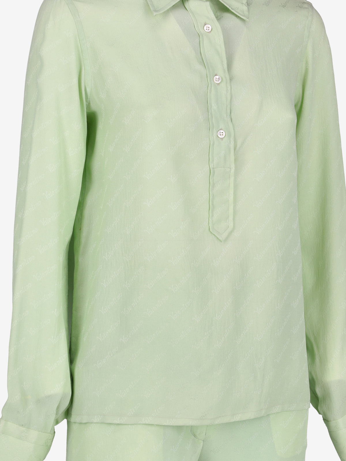 Valentino Logo Silk Shirt & Trousers Set MR260725.27  Valentino 