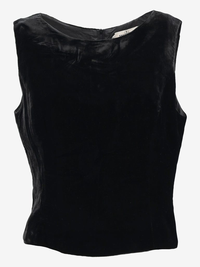 Valentino Velvet-Effect Cropped Top Elegant W2926.19  Valentino 