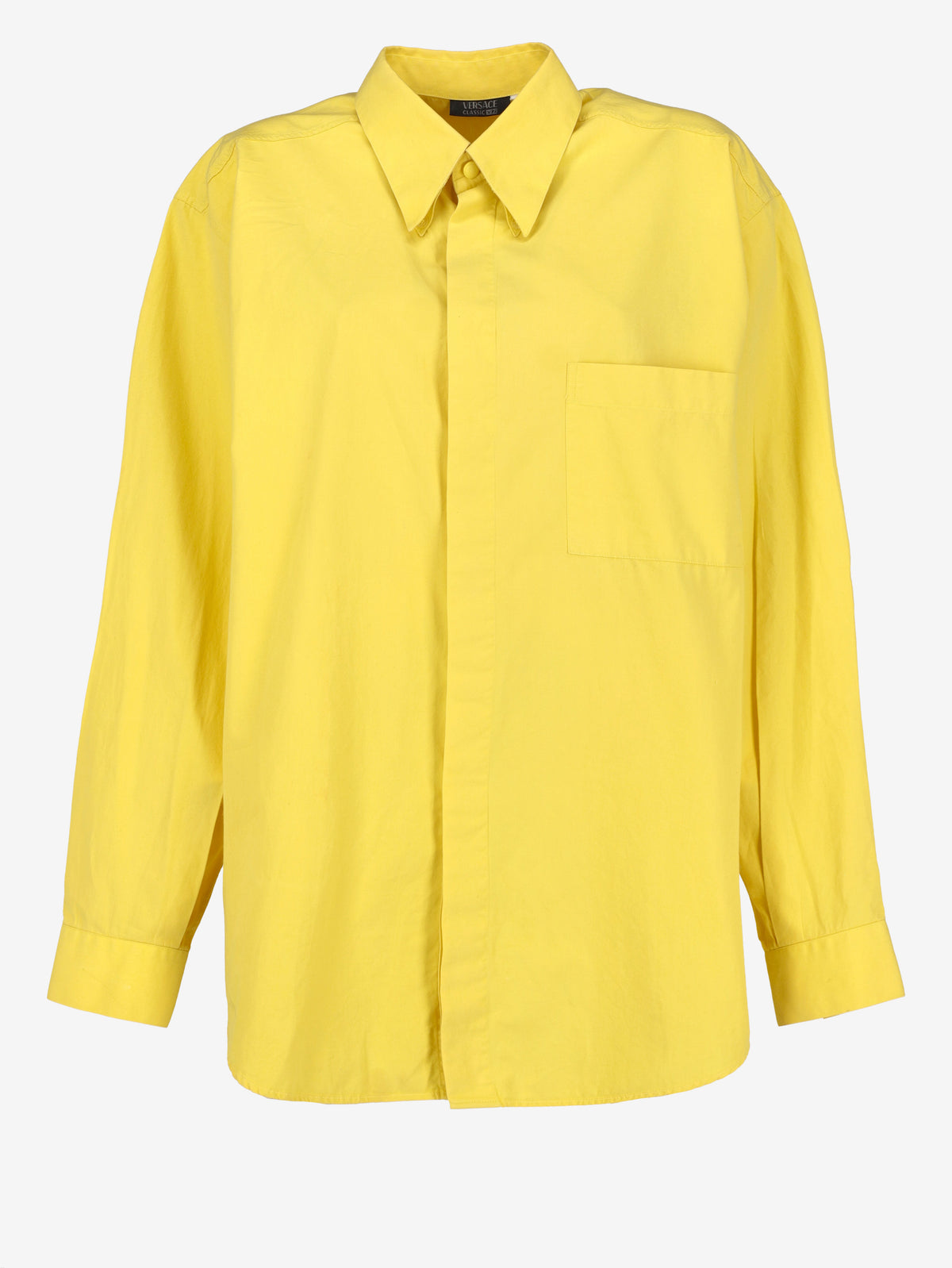 Versace Yellow Cotton Shirt W051026.3  Versace 