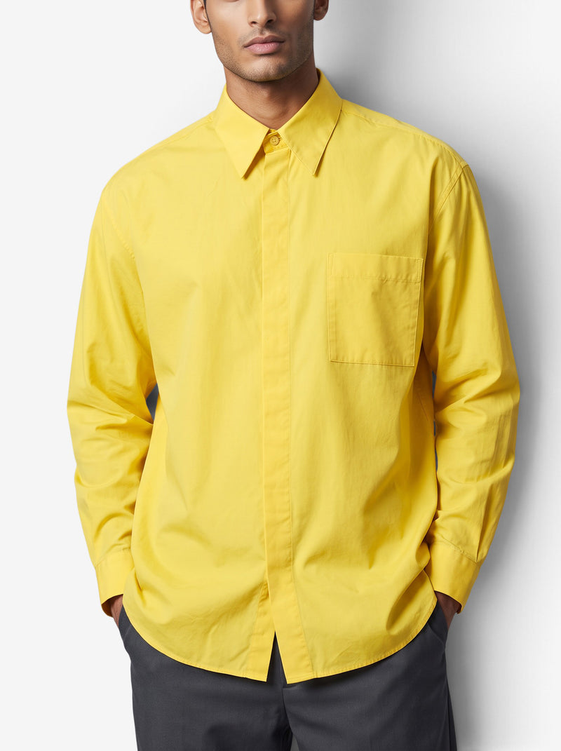 Versace Yellow Cotton Shirt W051026.3  Versace 