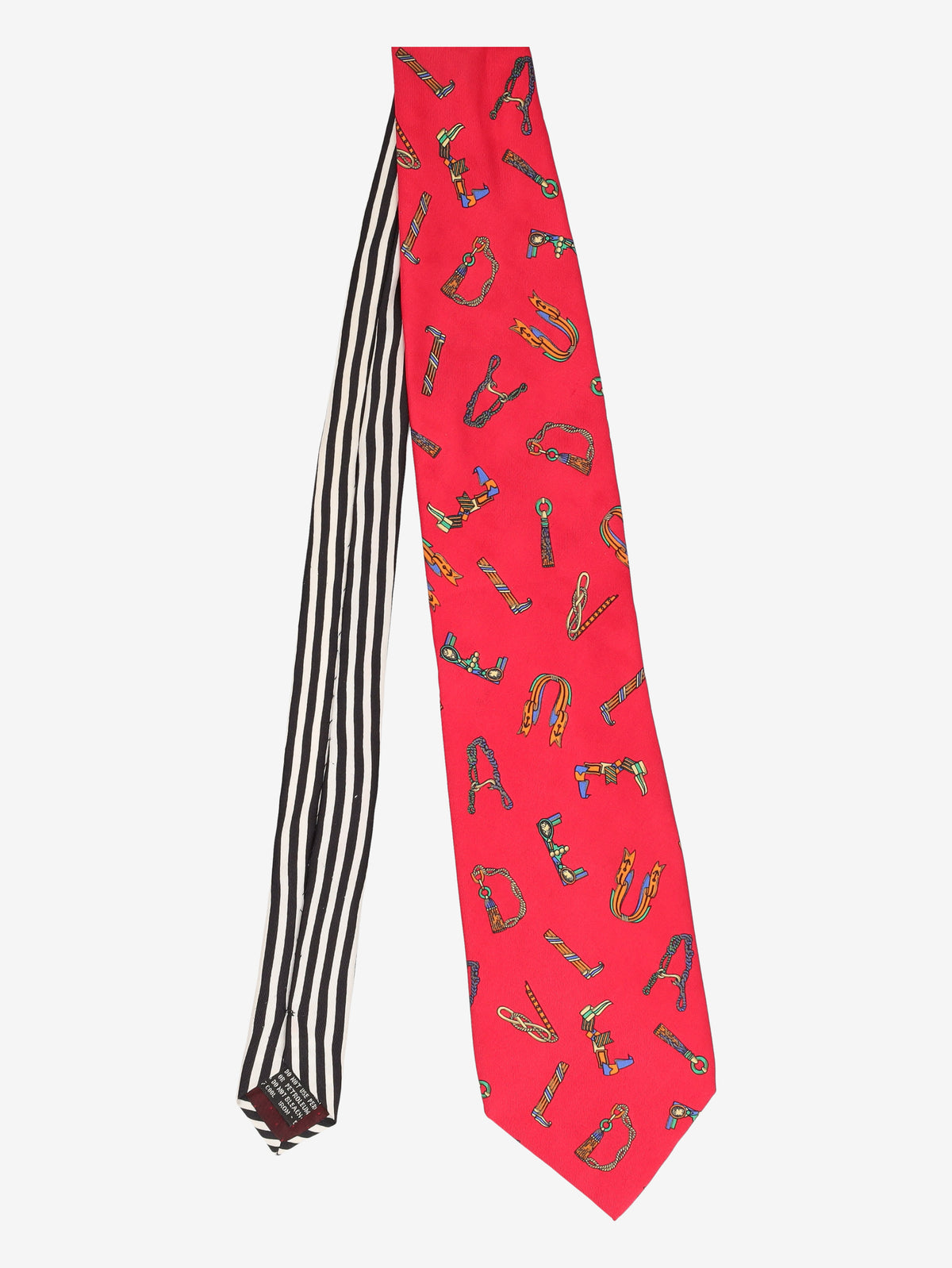 Gianni Versace Lettering Print Silk Tie W24626.7  Versace 
