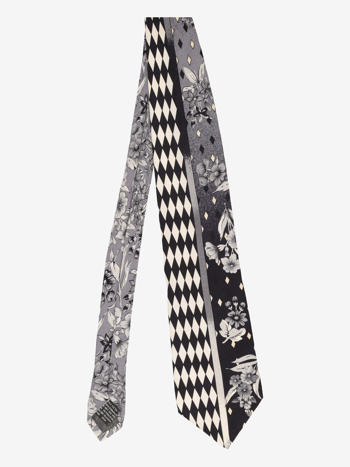 Gianni Versace Black & White Silk Tie W24626.8  Versace 