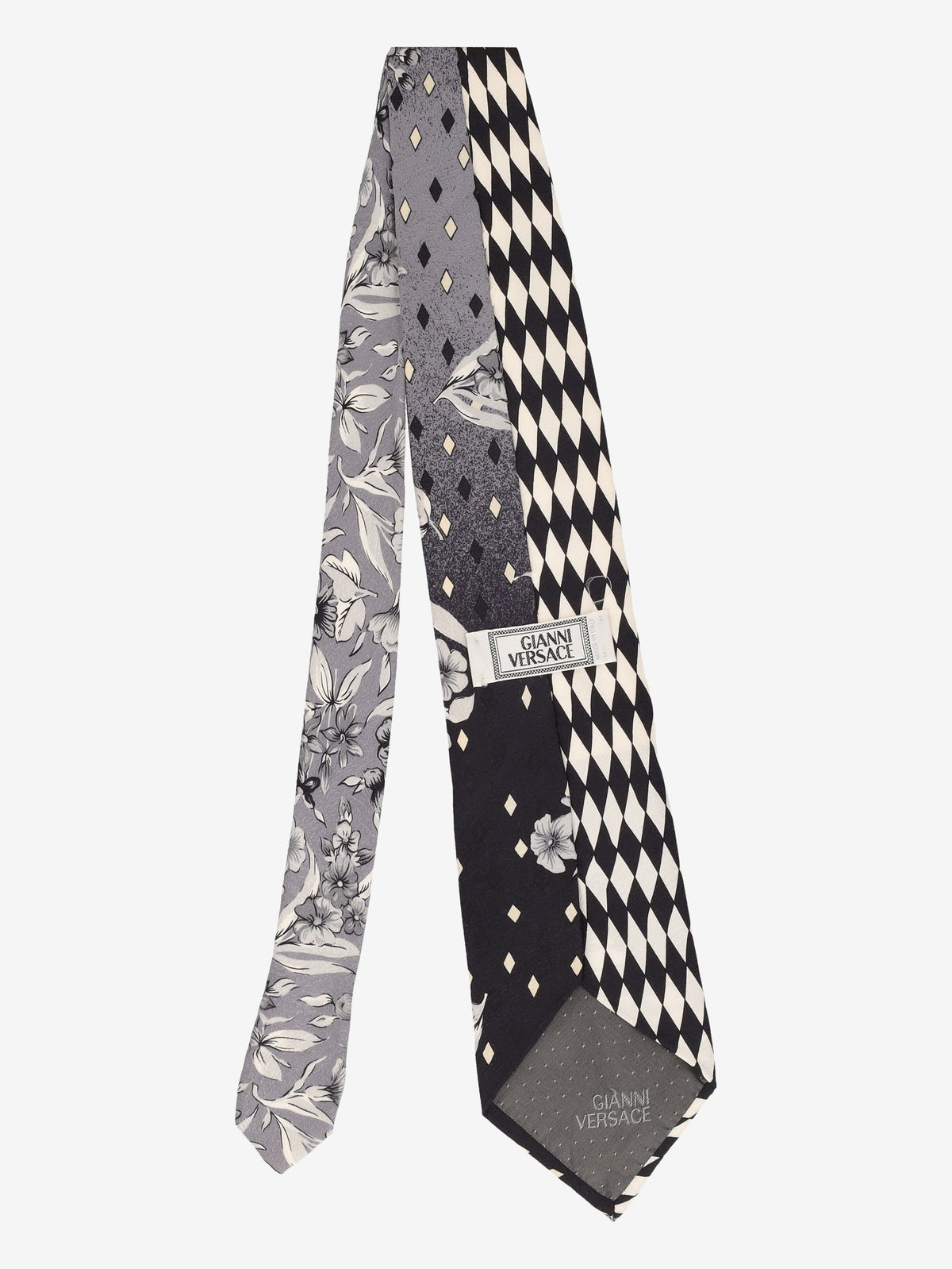 Gianni Versace Black & White Silk Tie W24626.8  Versace 