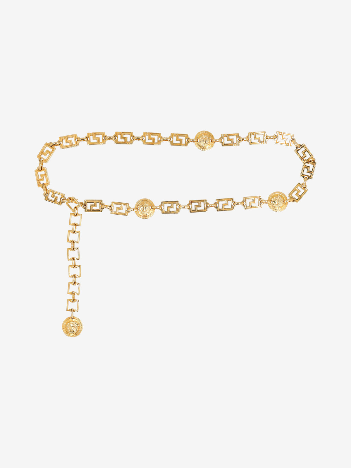 Versace Vintage Gold-Tone Greek-Style Chain Belt W28926.1  Versace 