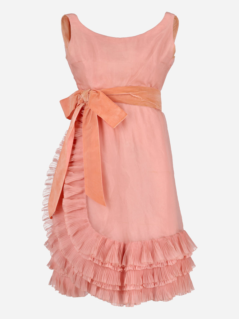 Cocktail Dress With Bow Belt - 50s A20082024.3  Vintage 