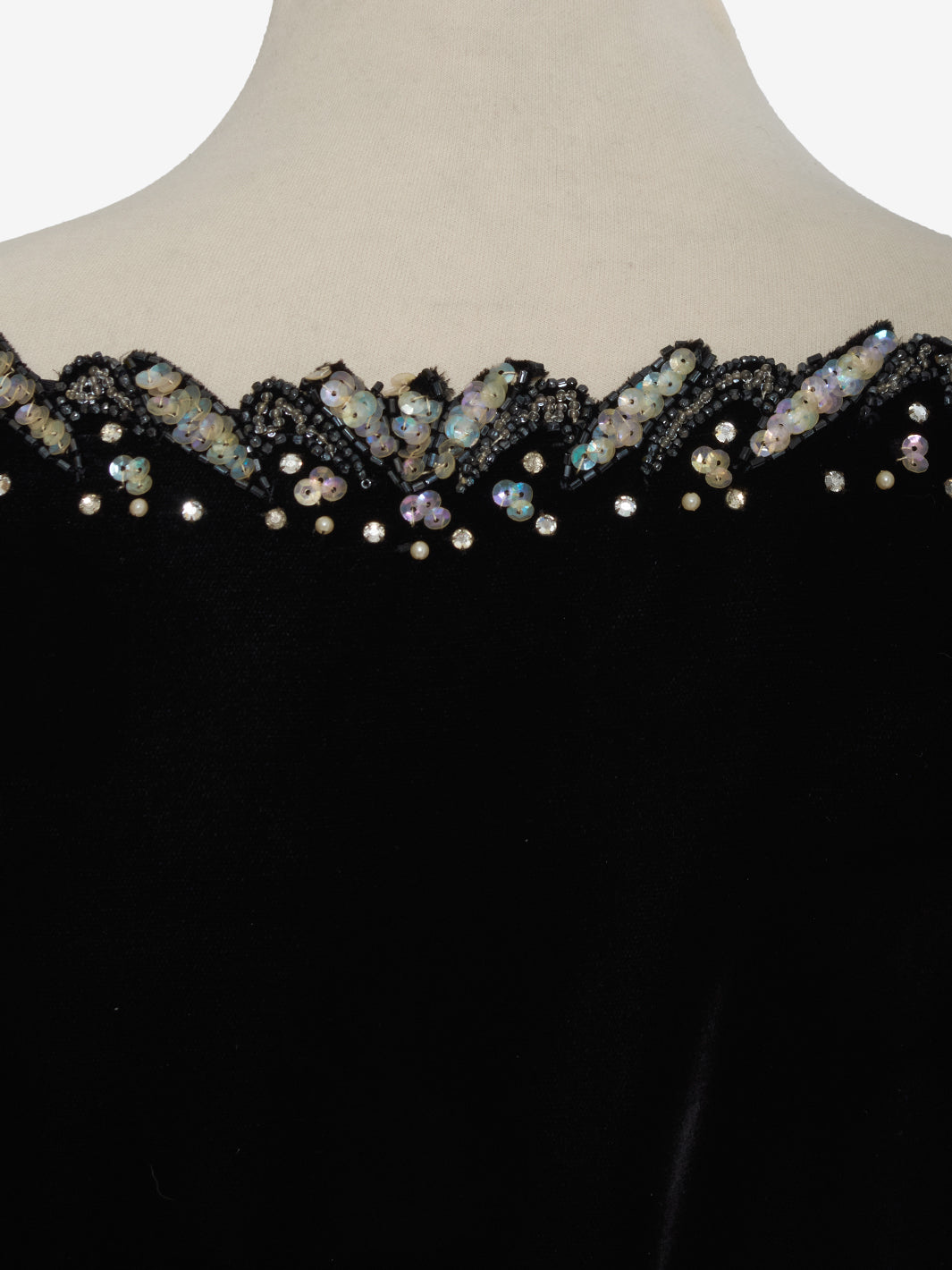 Vintage velvet dress with sequin embroidery - '40s AR005  Vintage 