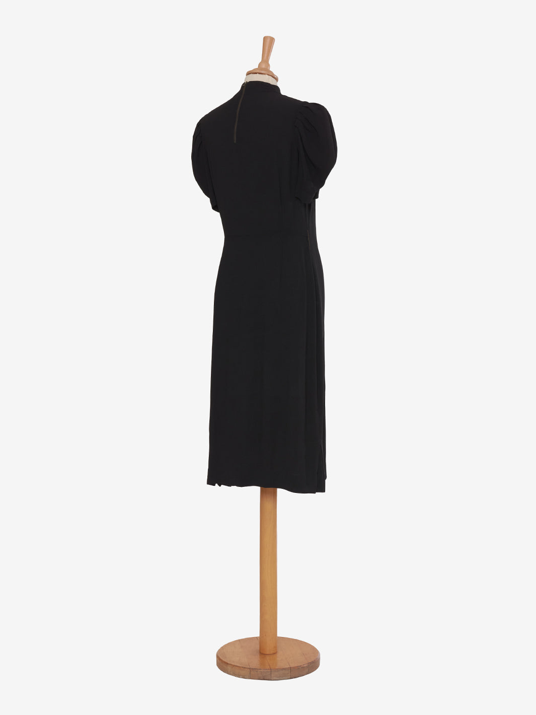 Vintage dress with white beaded embroidery and vertical flower - '40s AR006  Vintage 