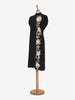 Vintage dress with white beaded embroidery and vertical flower - '40s AR006  Vintage 