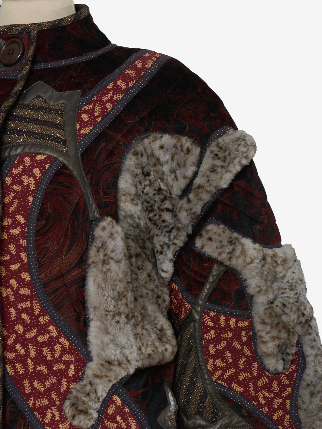 Vintage patchwork jacket with fur - '00 AR032  Vintage 
