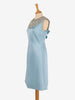 Satin Dress With Embroidered Beaded Flowers - 60s AR096  Vintage 