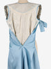 Satin Dress With Embroidered Beaded Flowers - 60s AR096  Vintage 