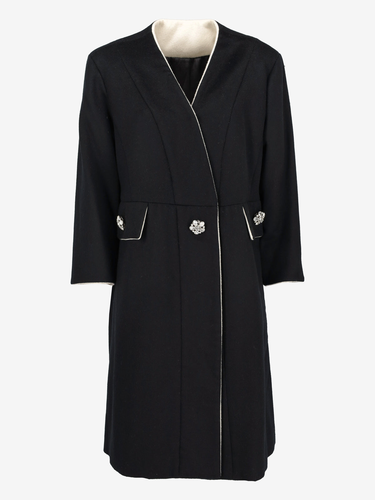 Vintage Felted Wool Coat with Jewel Buttons CVM26.22.64  Vintage 