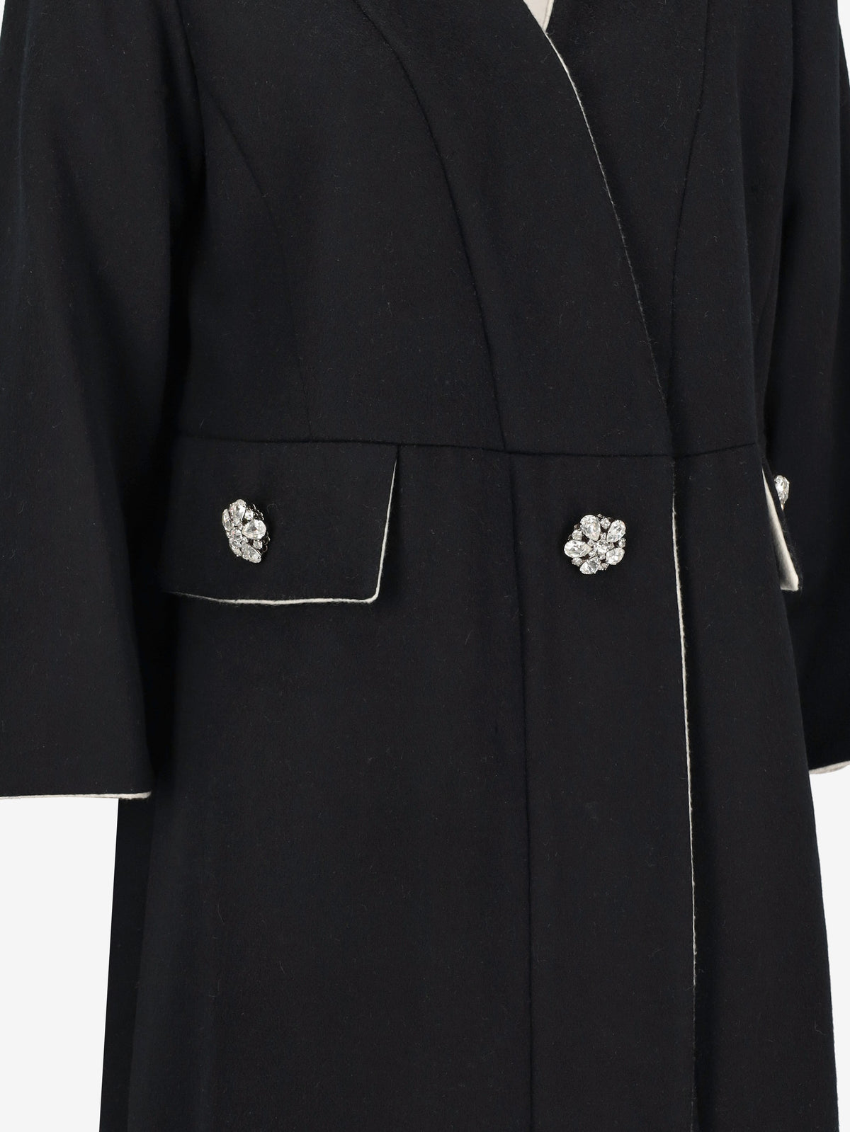 Vintage Felted Wool Coat with Jewel Buttons CVM26.22.64  Vintage 
