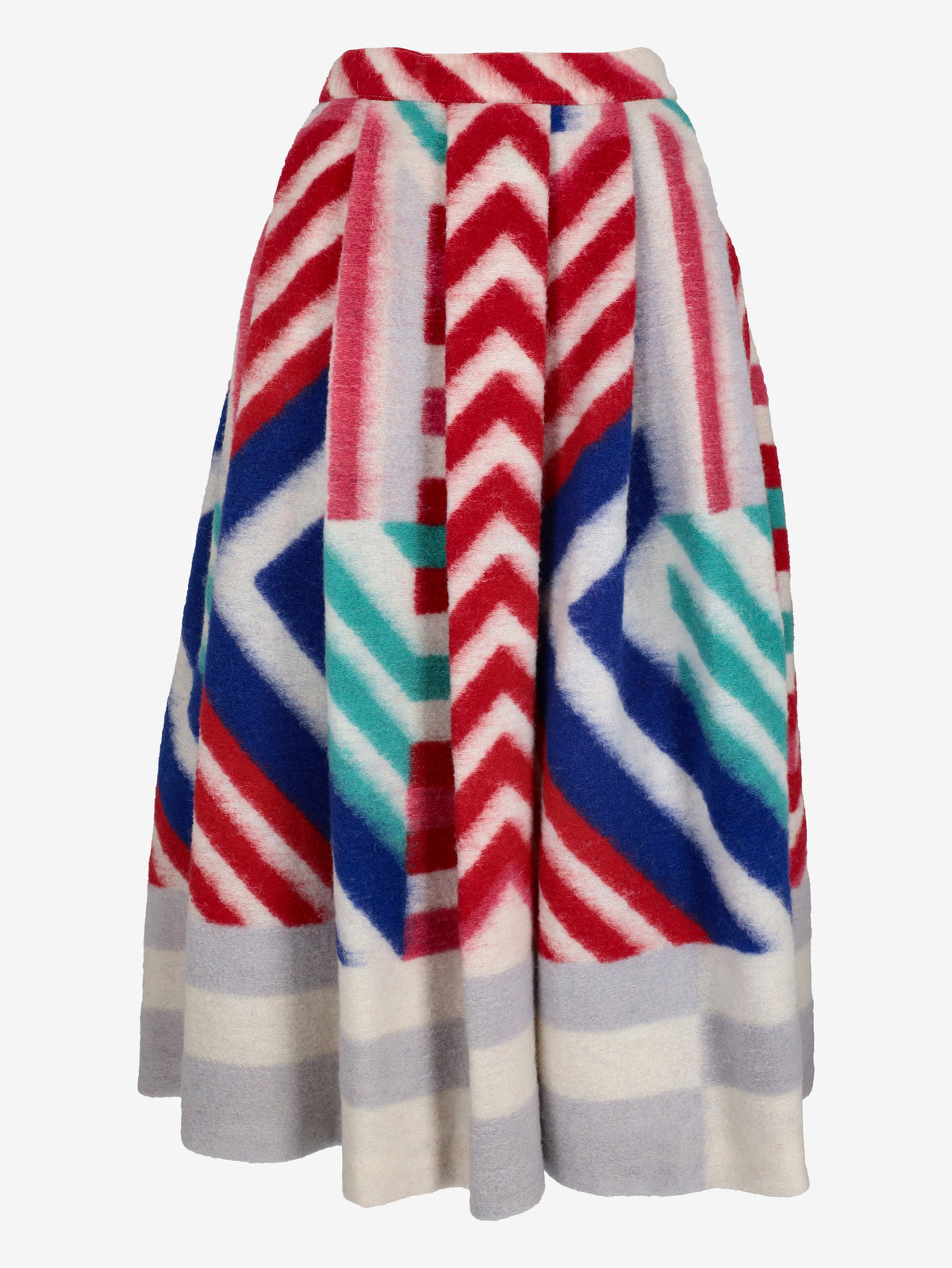 Vintage Geometric Wool Midi Skirt MR22526.37  Vintage 