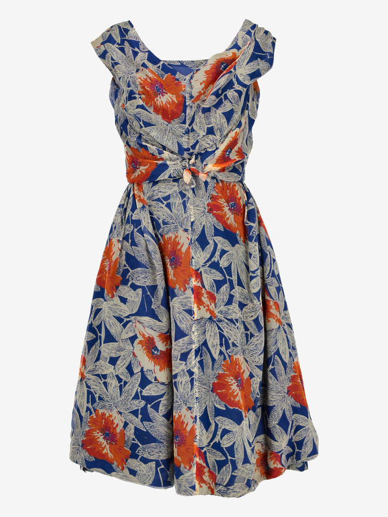Vintage Floral Midi Dress MR270326.7  Vintage 