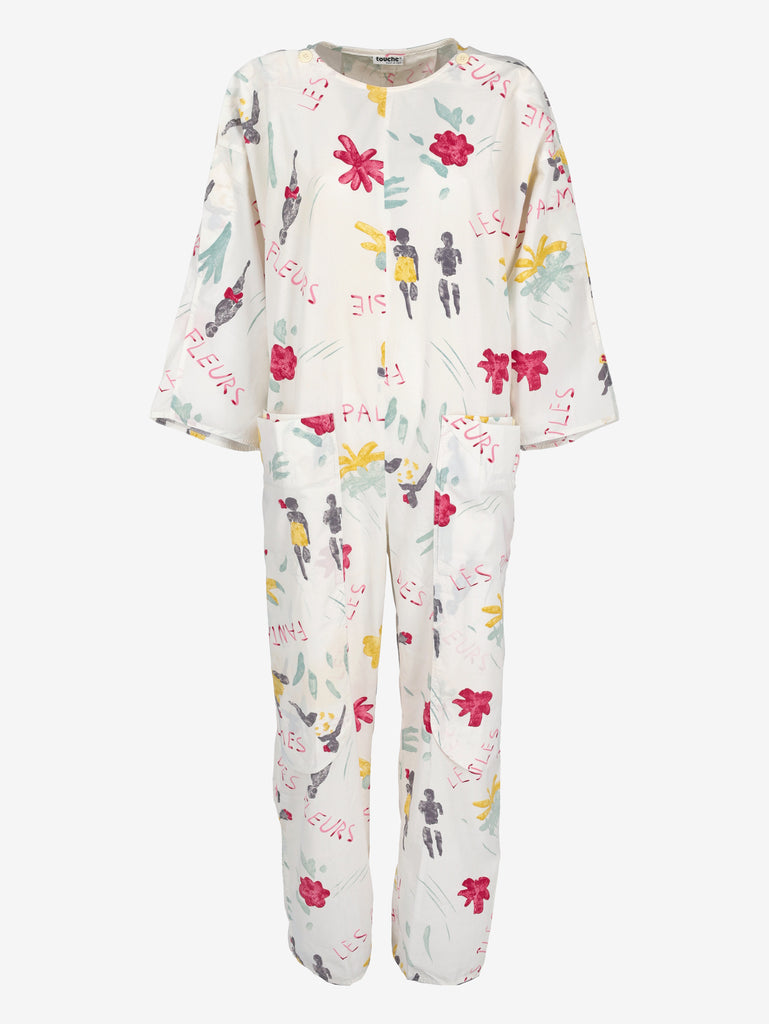 Vintage Caribbean Print Oversized Jumpsuit W150626.24  Vintage 