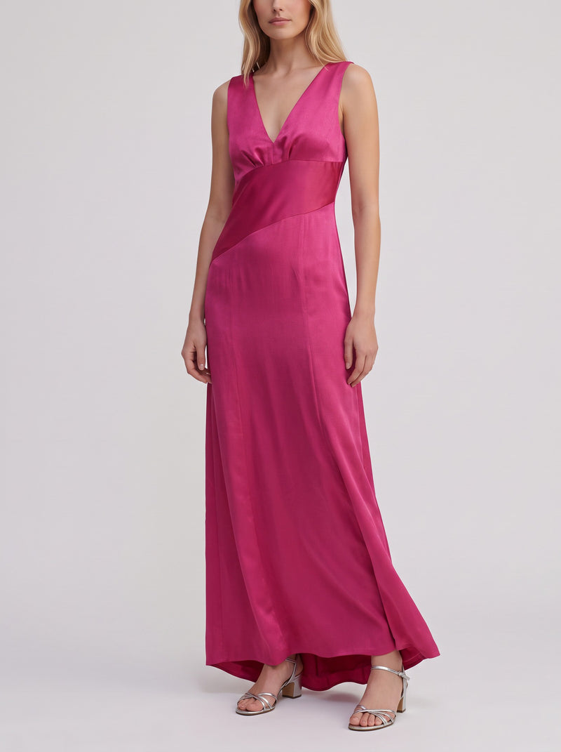 Vintage Fuchsia Sleeveless Ceremony Gown W1926.11  Vintage 