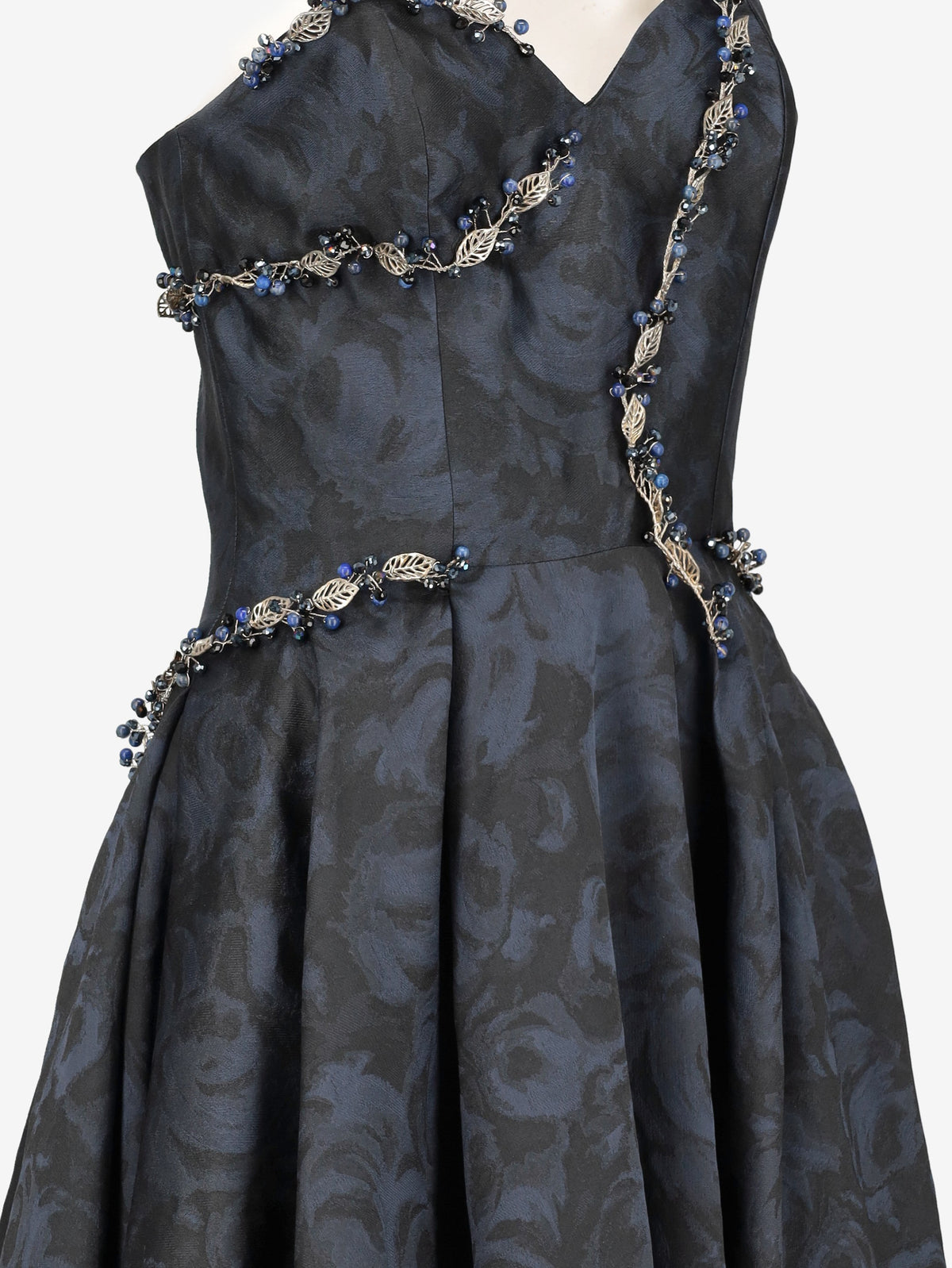 Vintage Midnight Blue One-Shoulder Evening Gown W1926.17  Vintage 