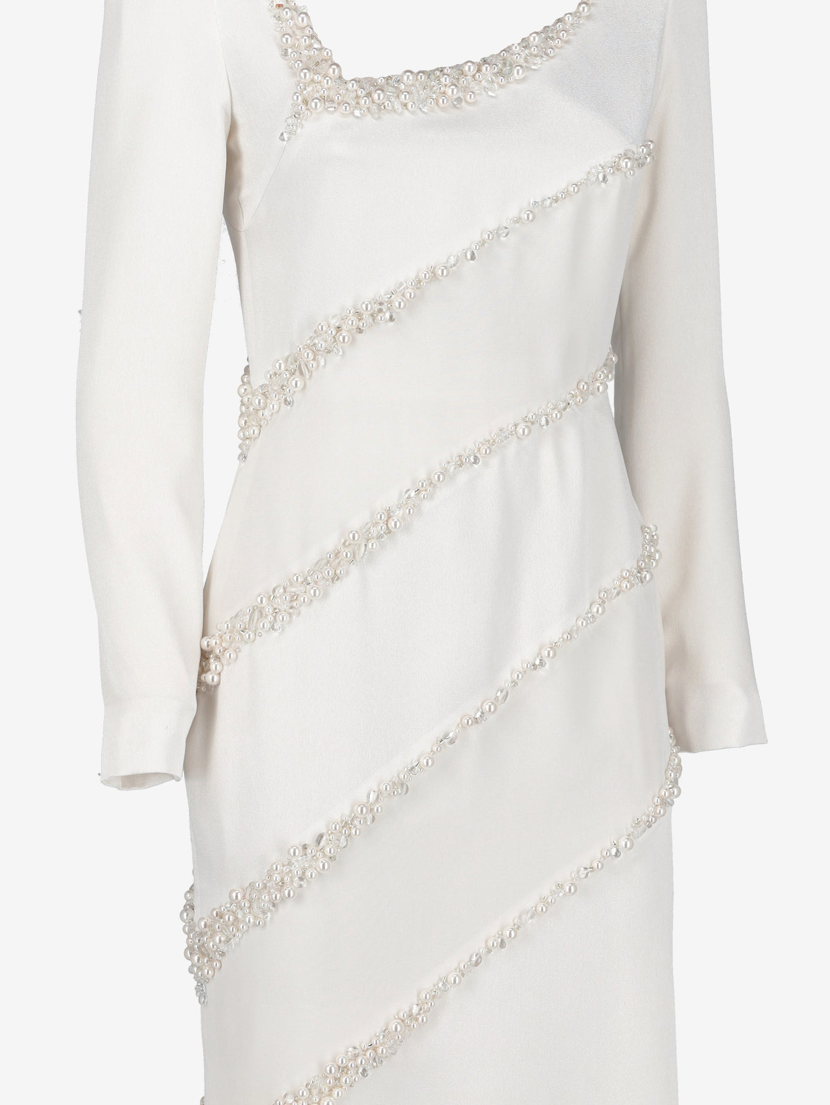 Vintage Pearl-Embellished Mermaid Bridal Gown W1926.29  Vintage 