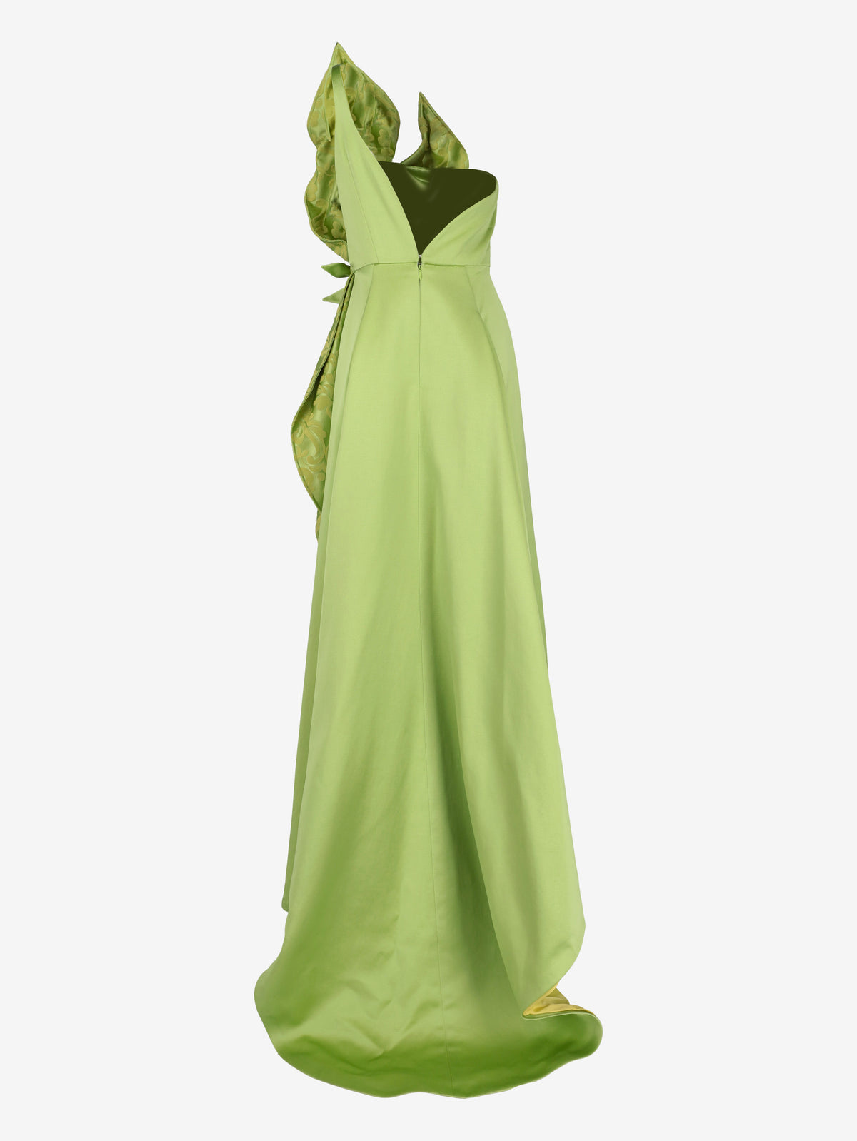 Vintage Green One-Shoulder Elegant Dress W1926.2  Vintage 