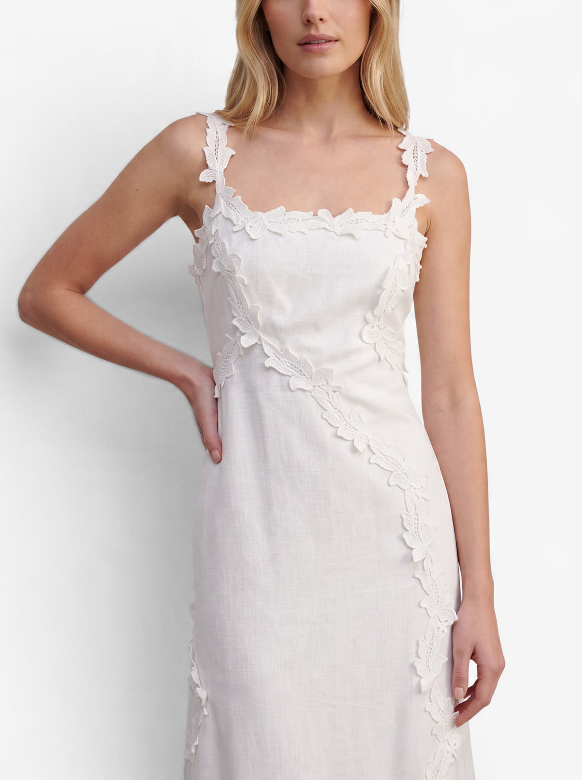 Vintage Mermaid Wedding Gown with Floral Embroidery and Matching Veil W1926.31  Vintage 