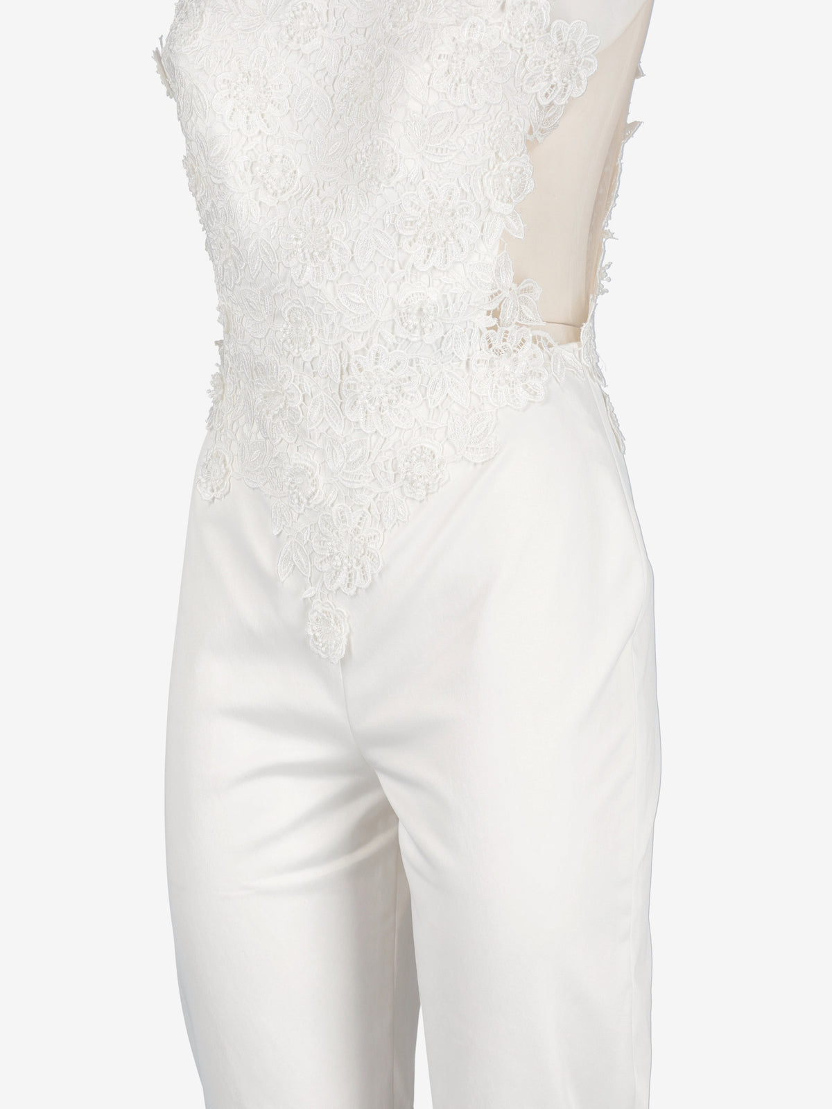 Vintage Bridal Jumpsuit with Floral Embroidered Lace W1926.33  Vintage 
