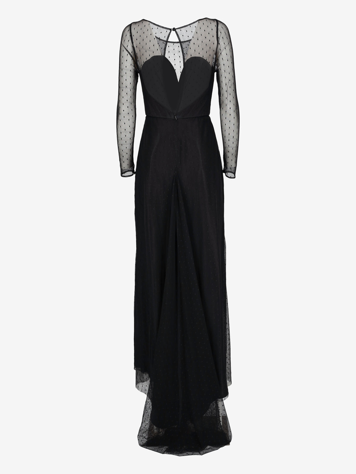 Vintage Black Tulle Mermaid Evening Gown W1926.37  Vintage 