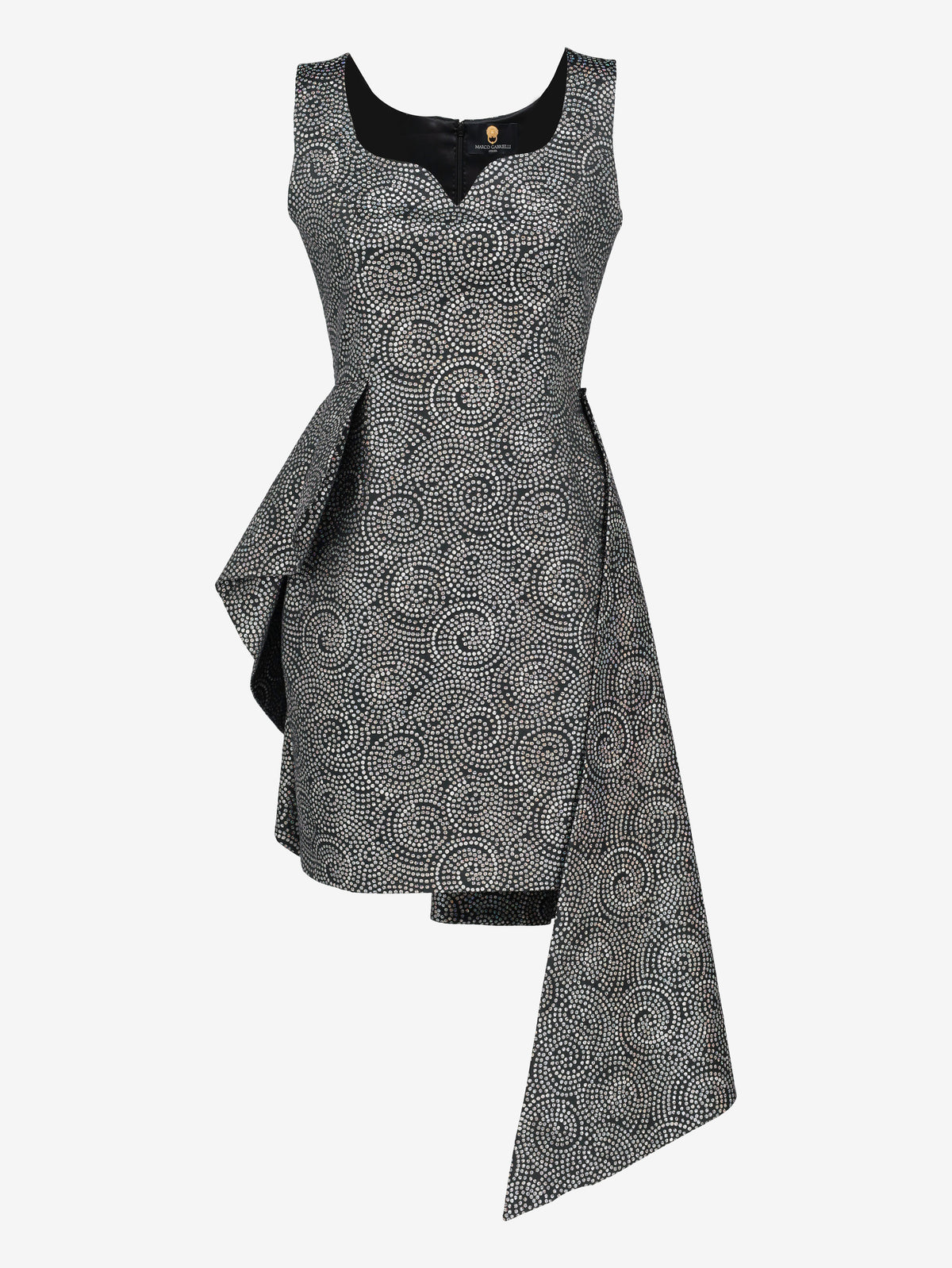 Vintage Silver Polka Dot Ceremony Dress W1926.38  Vintage 