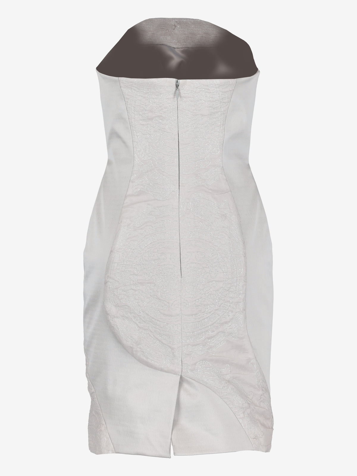 Vintage Silver Embroidered Mini Dress W1926.42  Vintage 