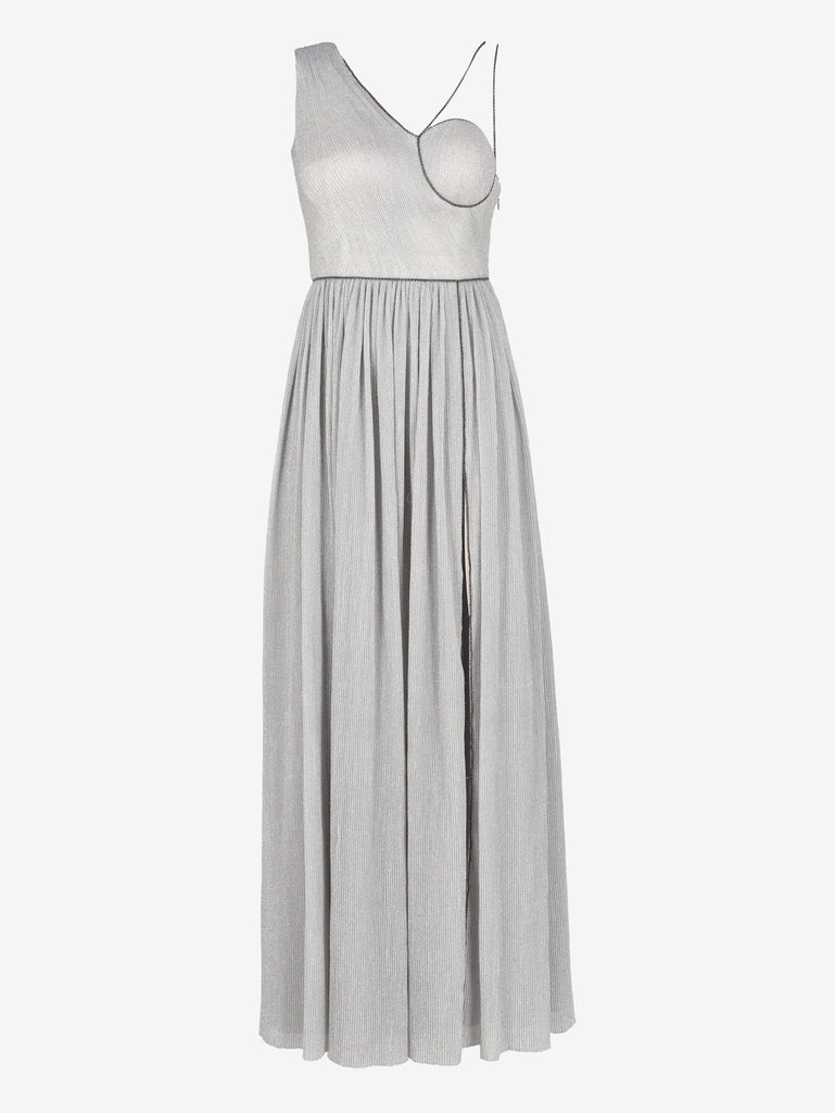 Vintage Silver Pleated Evening Dress W1926.43  Vintage 