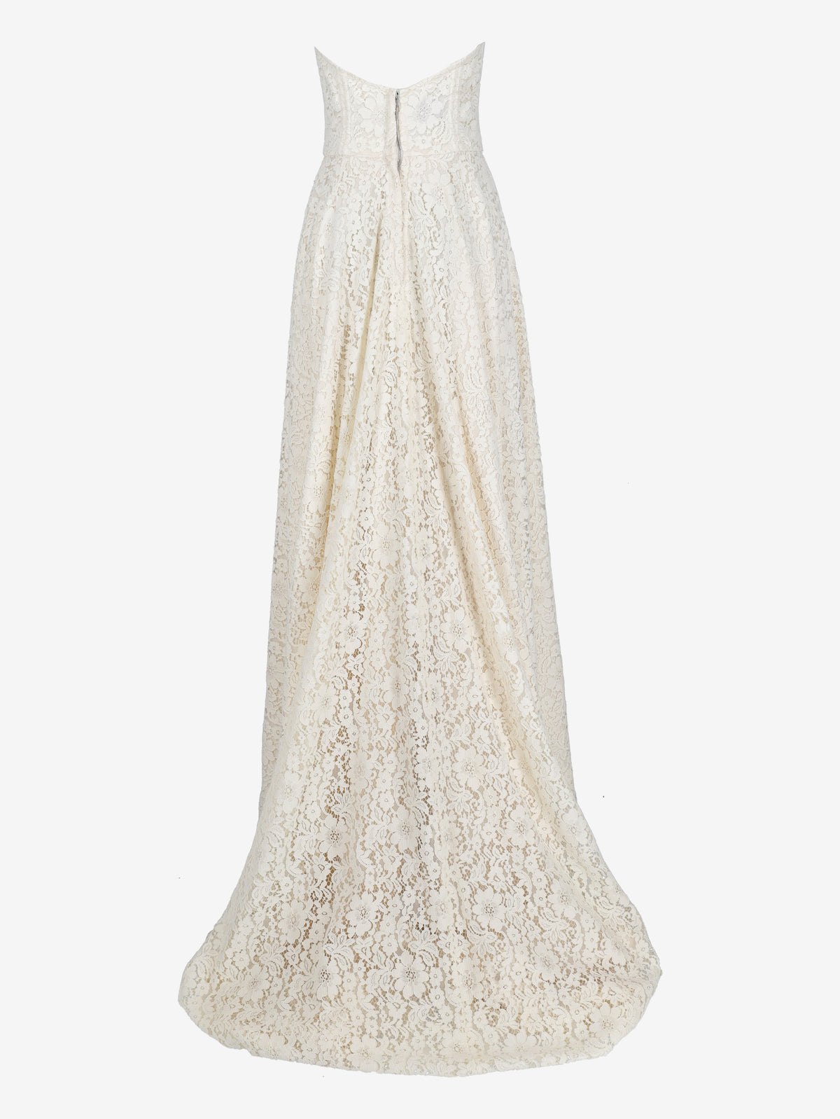 Vintage Floral Lace Wedding Dress with Train W1926.47  Vintage 