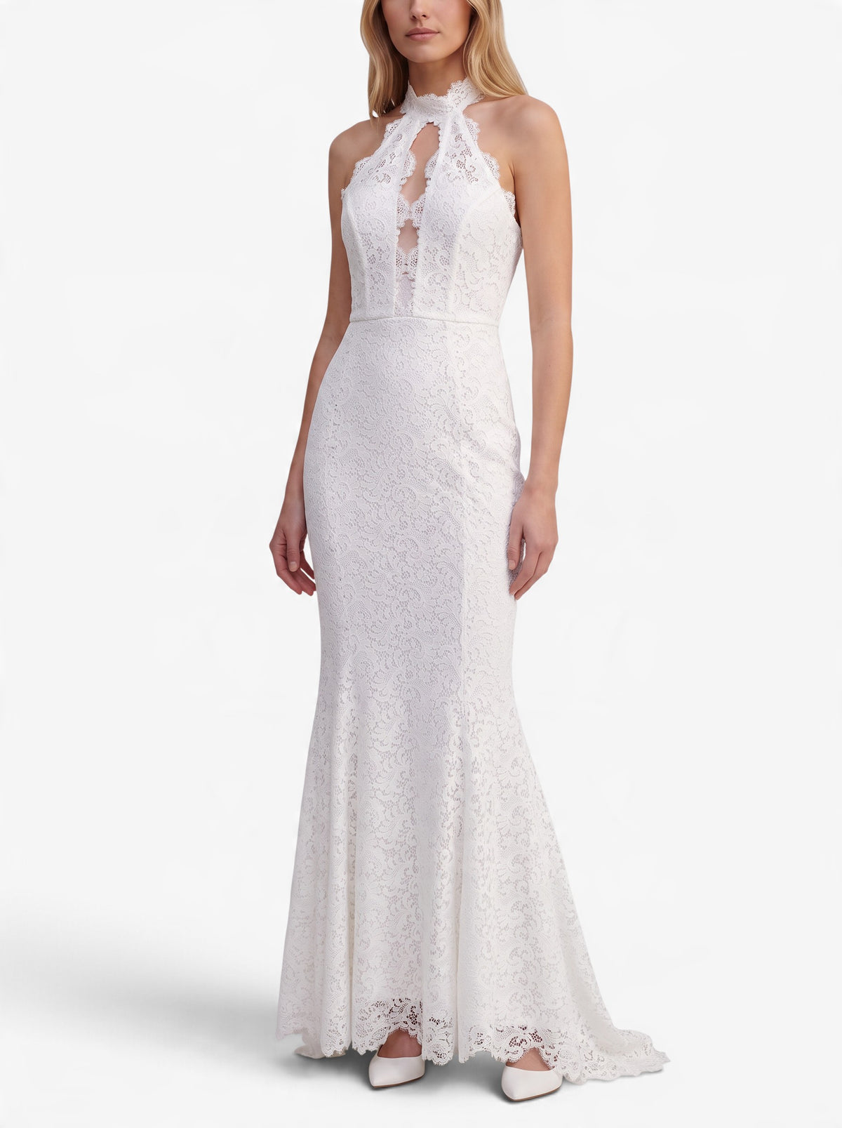 Vintage Floral Lace Mermaid Wedding Dress W1926.7  Vintage 