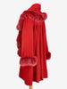 Vintage Red Coat With Fur W2511.115.09  Vintage 