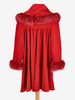 Vintage Red Coat With Fur W2511.115.09  Vintage 