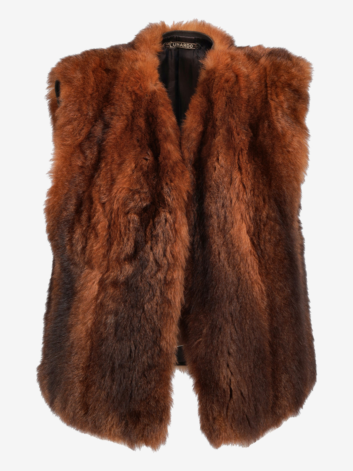 Vintage Brown Fur Button-Front Vest W27526.204  Vintage 