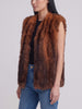 Vintage Brown Fur Button-Front Vest W27526.204  Vintage 