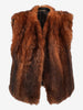 Vintage Brown Fur Button-Front Vest W27526.204  Vintage 