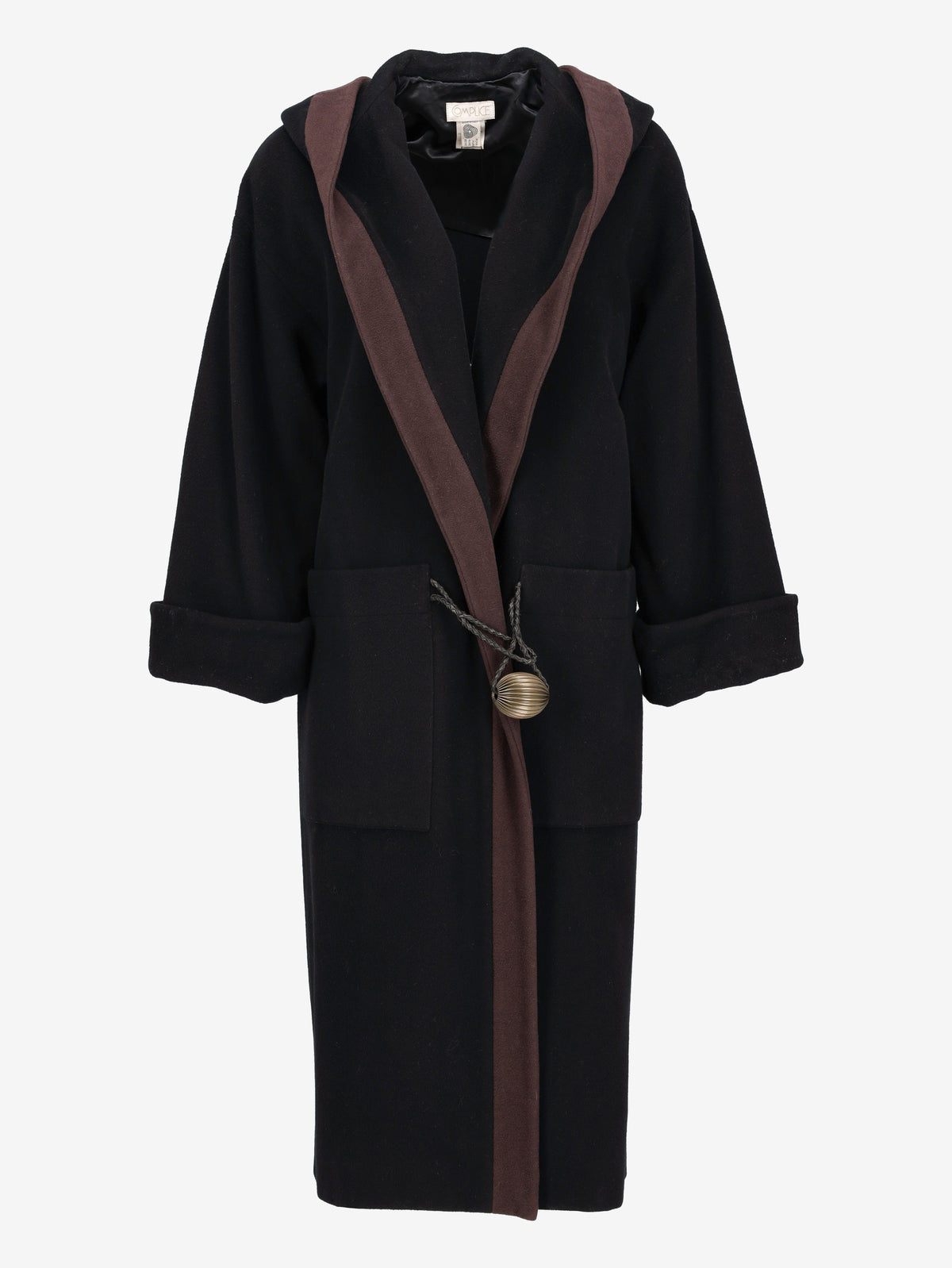 Vintage Wool Long Coat with Oversized Metal Detail W27526.206  Vintage 