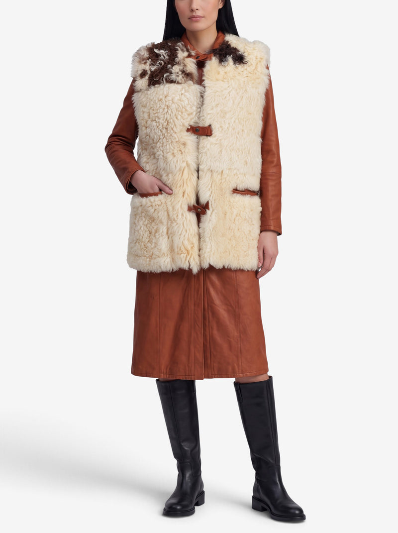 Vintage Leather Coat & Shearling Layered Jacket W27526.210  Vintage 