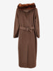 Vintage Double-Breasted Coat with Fur-Trimmed Hood W27526.211  Vintage 