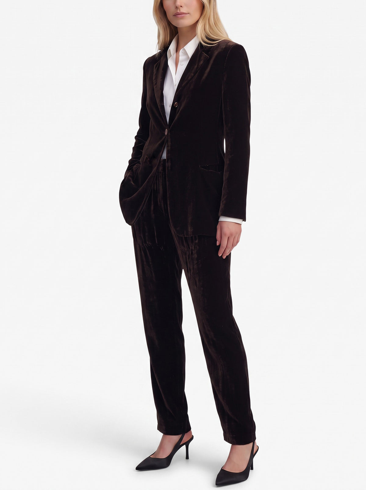 Vintage Black Velvet Suit W27526.215  Vintage 