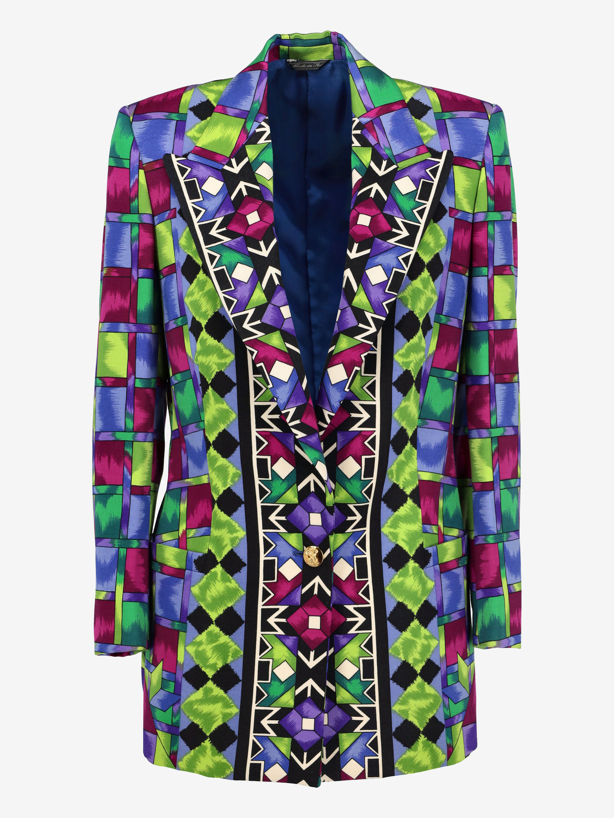 Versace 'Istante' Multicolor Geometric Print Jacket W28926.2  Versace 