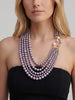 Vintage Multi-Strand Purple Beaded Necklace W290626.1  Vintage 