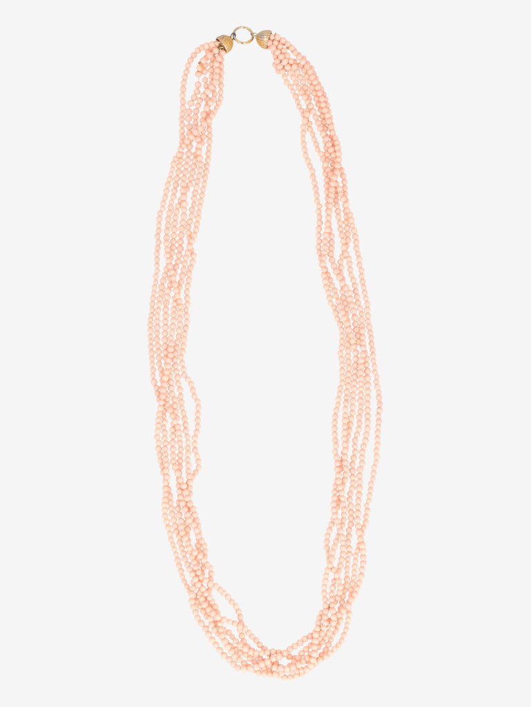 Vintage Braided Multi-Strand Beaded Necklace W290626.7  Vintage 