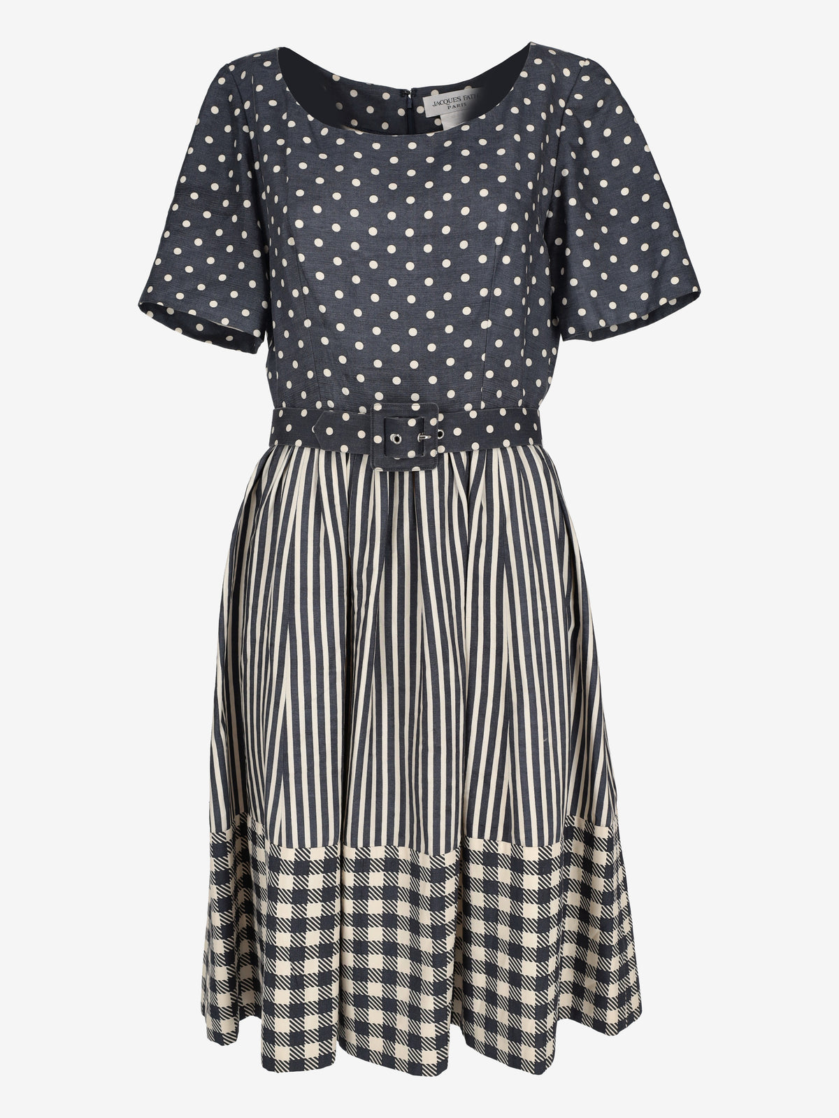 Vintage Polka Dot & Striped Dress W2926.13  Vintage 