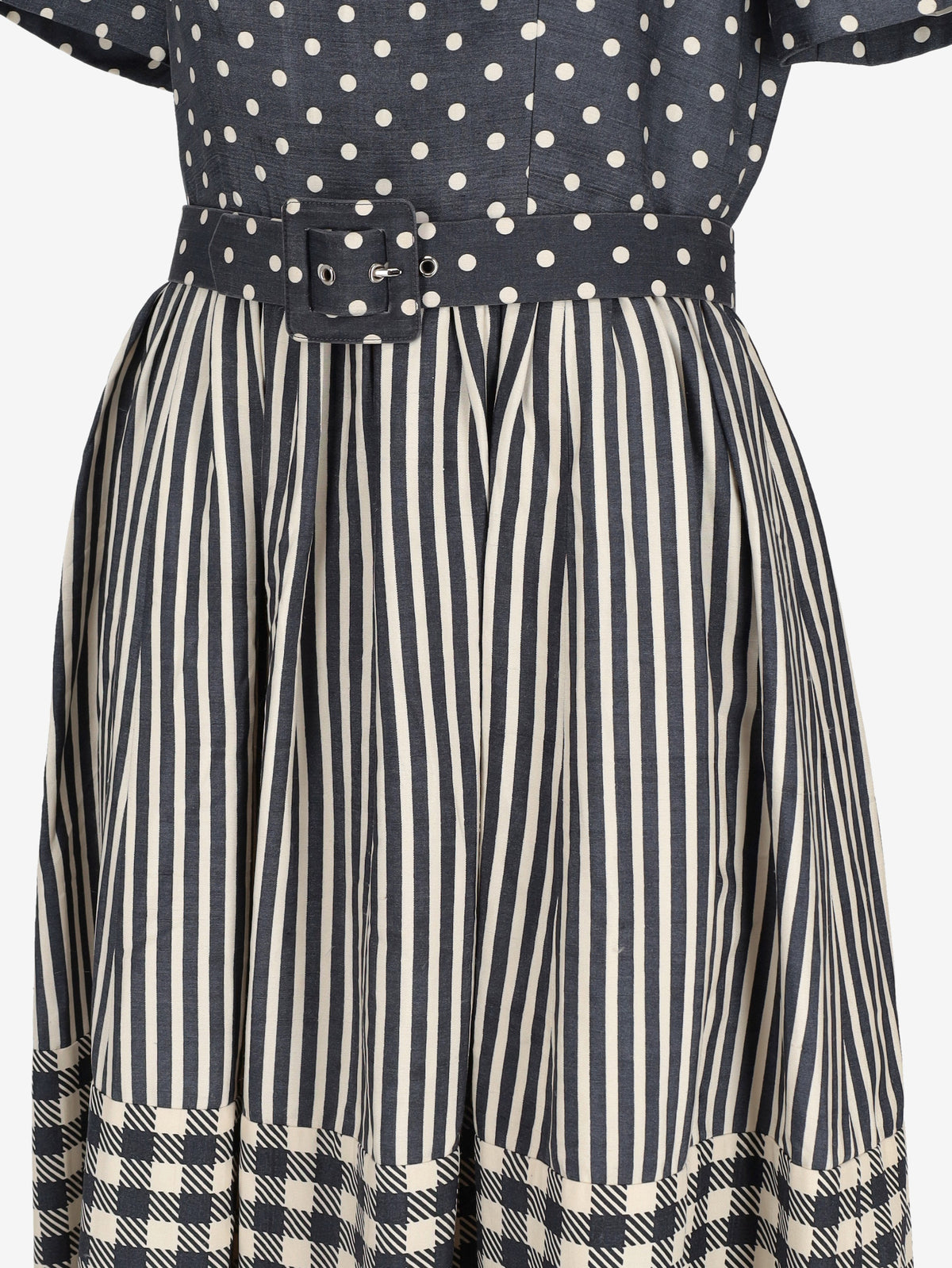 Vintage Polka Dot & Striped Dress W2926.13  Vintage 