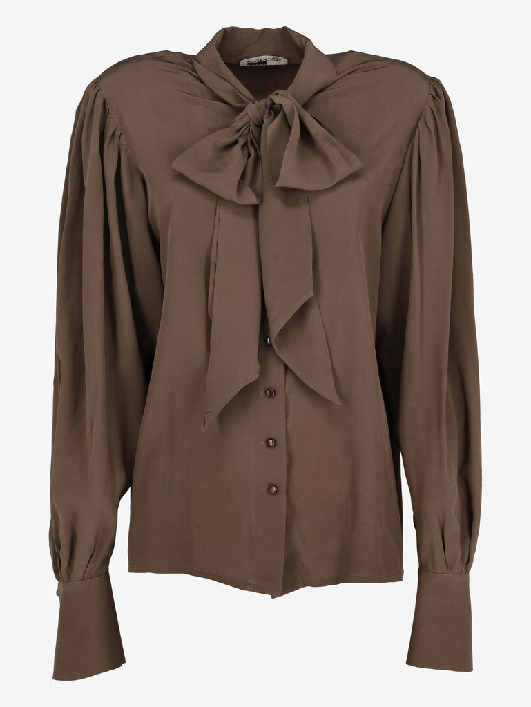 Vintage Lightweight Shirt with Convertible Scarf Collar W2926.22  Vintage 