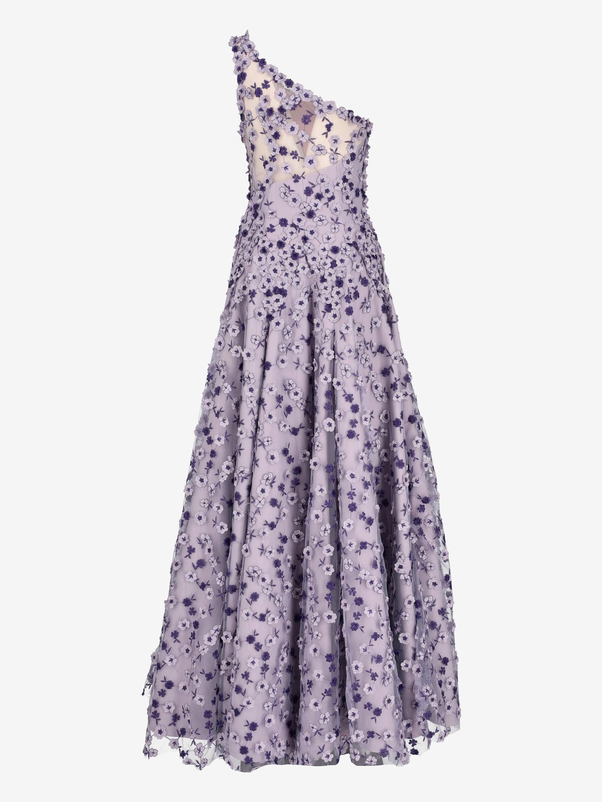Vintage Purple Tulle & Mikado Elegant Dress W31826.1  Vintage 