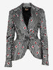 Structured Sequin Stripe Blazer with Ruby Cabochons - Archival Vivienne Westwood AR141  Vivienne Westwood 