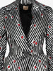 Structured Sequin Stripe Blazer with Ruby Cabochons - Archival Vivienne Westwood AR141  Vivienne Westwood 